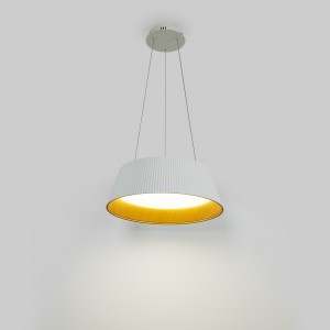 Lámpara colgante LED CCT 24W - Efecto madera - ø46cm