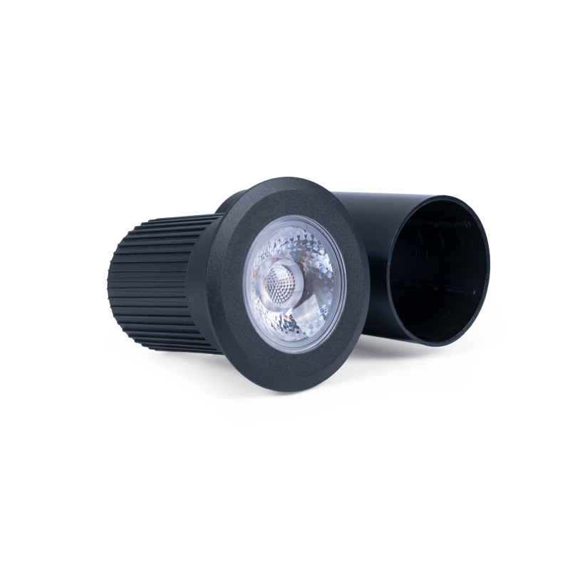 Baliza LED empotrable en suelo 10W - Blanco cálido - IP67 - Color Negro