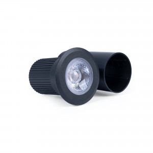 Baliza LED empotrable en suelo 10W - Blanco cálido - IP67 - Color Negro