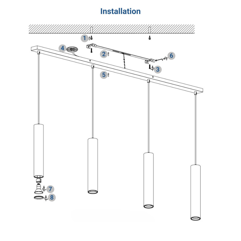 instalación lámpara colgante