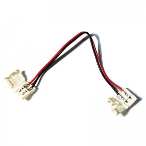 Conector tira a tira monocolor con cable para pista de 8 mm SMD3528