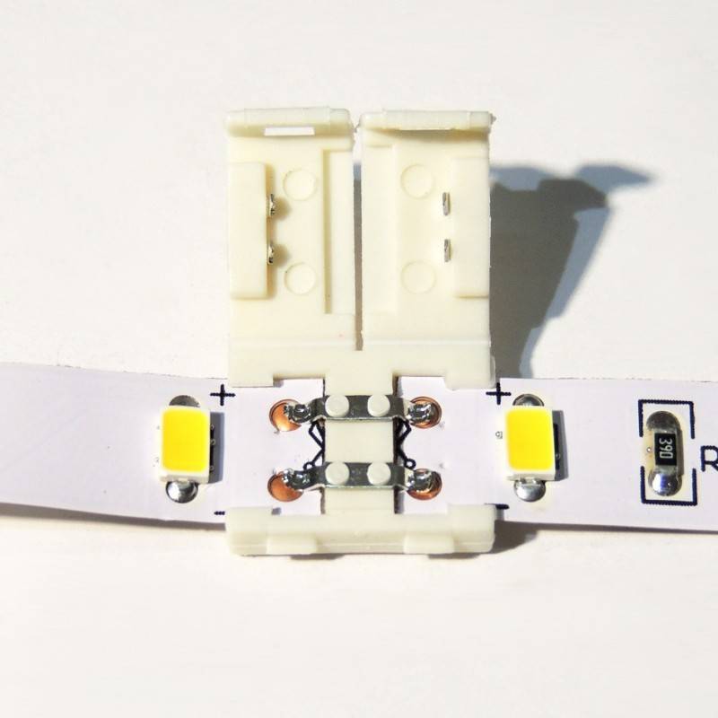 Conector para tiras LED monocolor 1cm directo sin cable