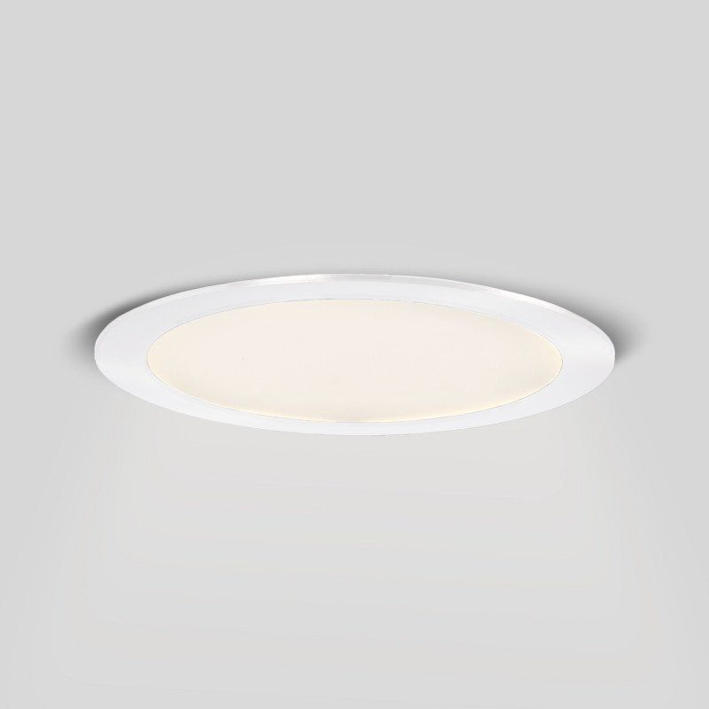 Downlight aluminio blanco LED ultra slim 18W - CCT - Corte Ø 208mm Downlight aluminio blanco LED ultra slim 18W - CCT - Corte Ø 208mm
