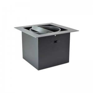 Cardan de acero para una bombilla QR111 LED orientable y basculante 185x175/205x205mm color Gris