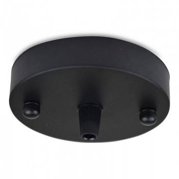 FLORÓN METALICO PARA LAMPARA COLGANTE ACABADO NEGRO MATE FLORÓN METALICO PARA LAMPARA COLGANTE ACABADO NEGRO MATE