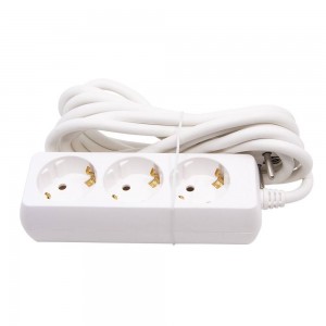 Base de enchufe múltiple Powersplit (Número de enchufes Schuko: 4 ud.,  Blanco, 2 m, 3.500 W)