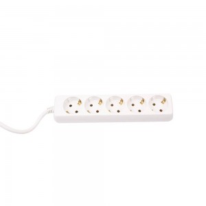 Base múltiple de 5 enchufes Schuko y cable de 3 metros