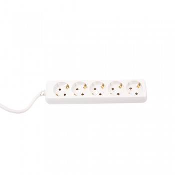 Base múltiple de 5 enchufes Schuko y cable de 3 metros Base múltiple de 5 enchufes Schuko y cable de 3 metros
