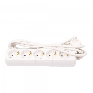Base múltiple de 5 enchufes Schuko y cable de 3 metros