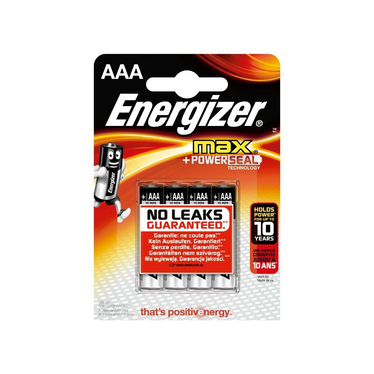 Pila Energizer Max LR03 (AAA) Blister de 4 Ud