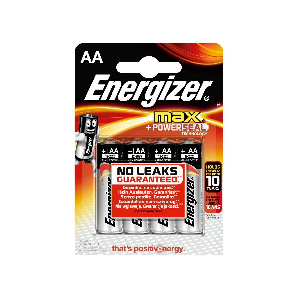 Energizer Alkaline Power Pilas Alcalinas AA LR6 5 Unidades