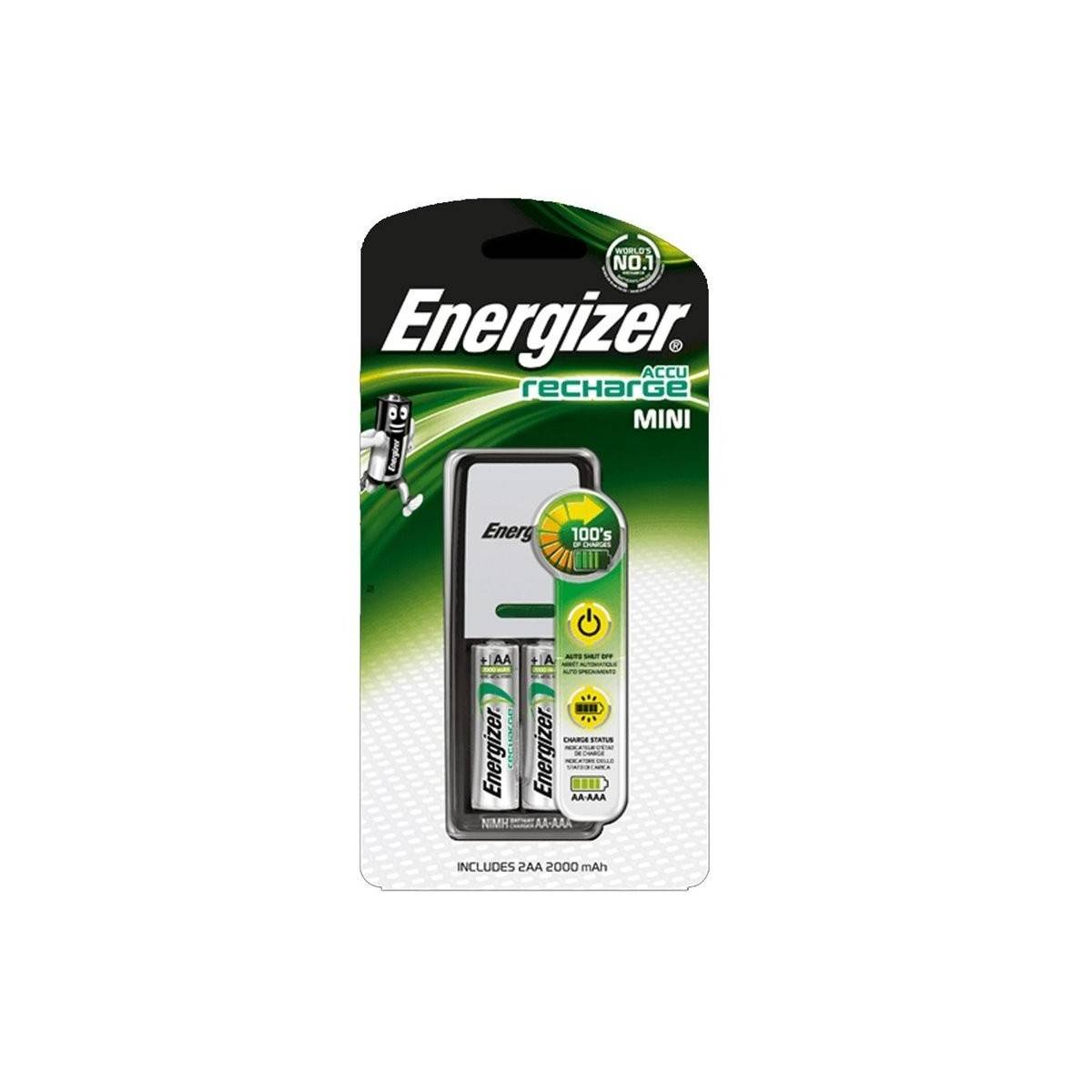 Cargador de Pilas Energizer 2 HR03 (AAA)  700mAh con 2 pilas incluidas