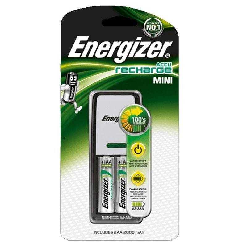 Cargador de Pilas Energizer 2 HR03 (AAA)  700mAh con 2 pilas incluidas