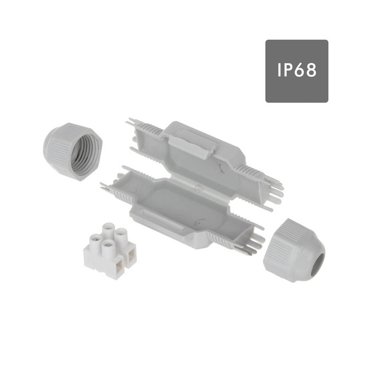 MINI TORPEDO ESTANCO CON GEL GEL IP68 Y REGLETA 2x2,5mm. BLISTER 1UND