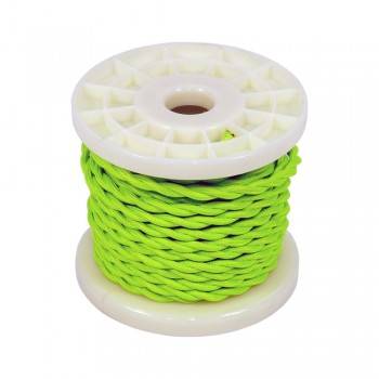 CABLE ELECTRICO ESTILO NORDICO 2X0,75 TEXTIL COLOR VERDE BROTE CABLE ELECTRICO ESTILO NORDICO 2X0,75 TEXTIL COLOR VERDE BROTE