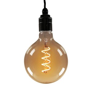 BOMBILLA LED SOFT FILAMENT ESPIRAL GOLD VINTAGE E27 G125 4W REGULABLE 2000K