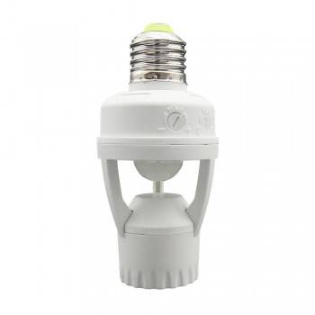 Adaptador P/Bombilla LED E27 con sensor de movimiento PIR Adaptador P/Bombilla LED E27 con sensor de movimiento PIR