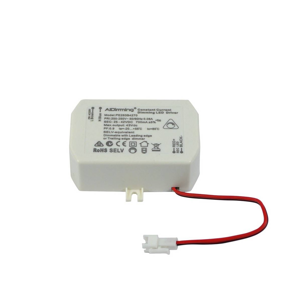 Driver dimable de corriente constante 25-42VDC 700mA