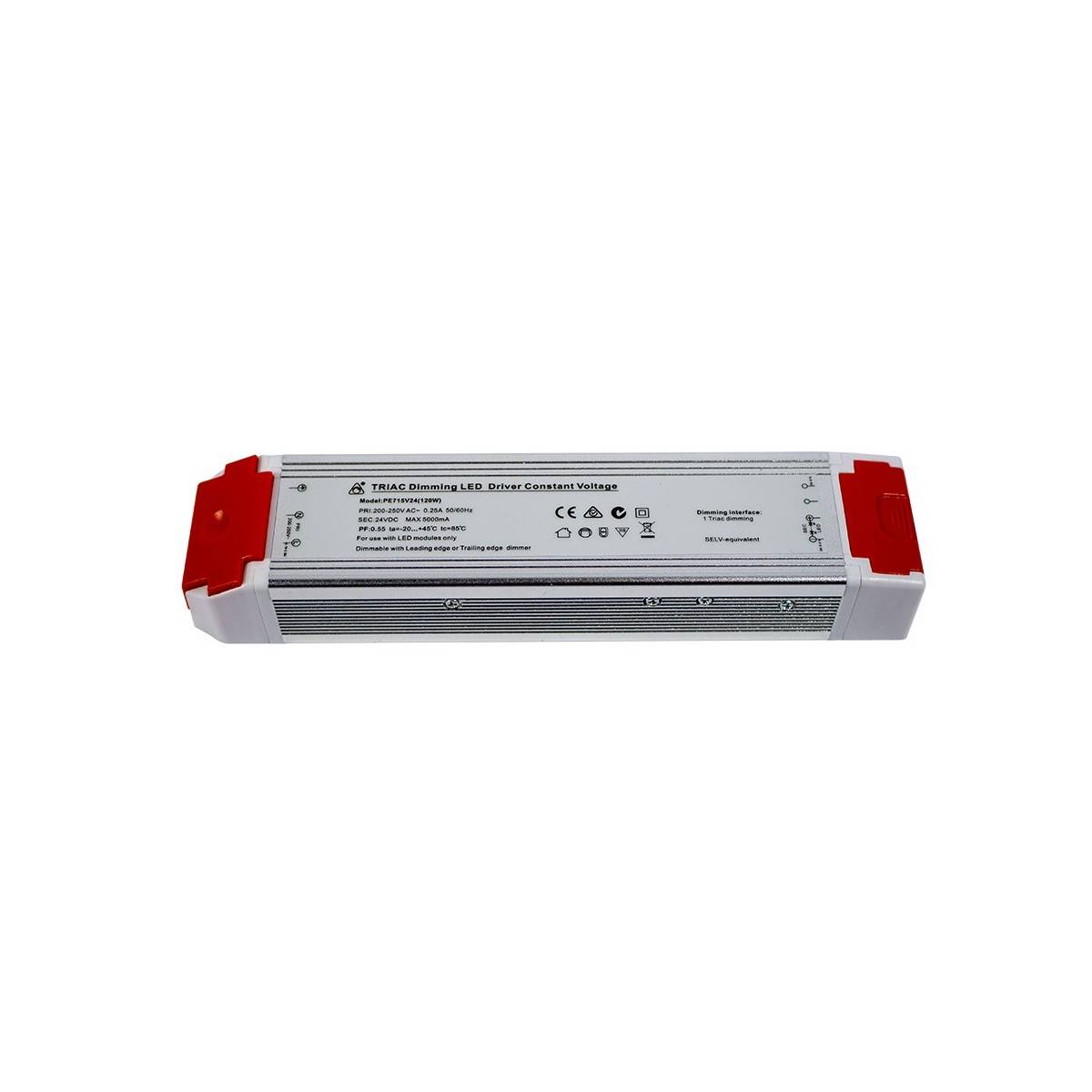 Fuente de alimentación dimable TRIAC voltaje constante 24V 120W 5A