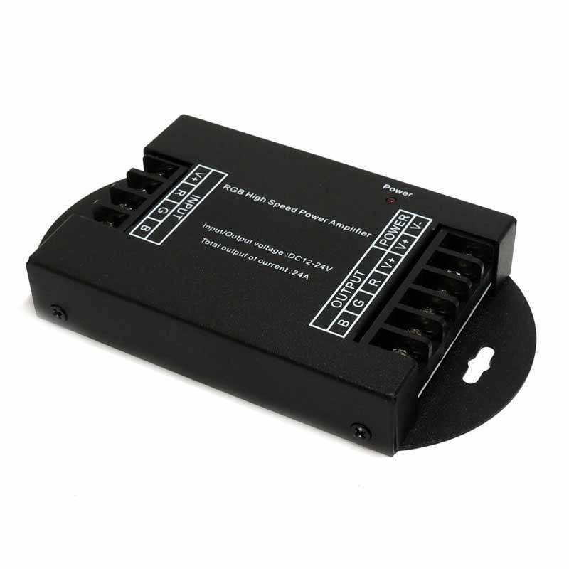 Repetidor RGB 12/24V-DC 8A/canal (caja aluminio)