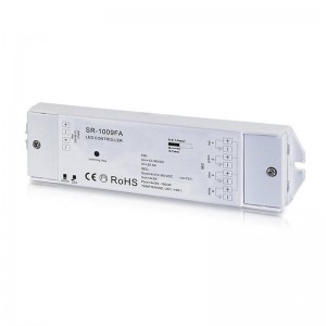 Controlador RGBW PWM 12-36V-DC (4 canales, 5A/canal) receptor RF