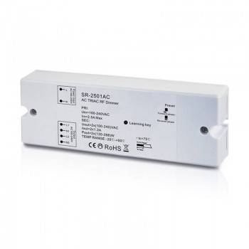Triac dimable 100-240V (2 canales, 1.2A/Canales)  Receptor RF