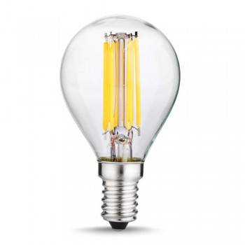 BOMBILLA ESFÉRICA LED G45 6W FILAMENTO E14 TRANSPARENTE BOMBILLA ESFÉRICA LED G45 6W FILAMENTO E14 TRANSPARENTE