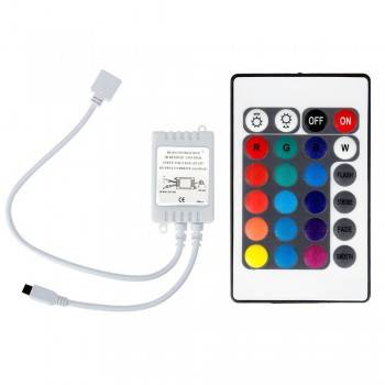 Controlador RGB 12V 6A con mando IR 24 teclas Controlador RGB 12V 6A con mando IR 24 teclas