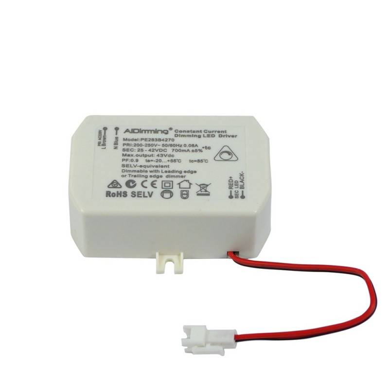 Driver dimable de corriente constante 25-42VDC 700mA Driver dimable de corriente constante 25-42VDC 700mA