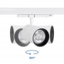 Proyector LED arquitectónico para carril trifásico CCT - 40W - CRI 90 - Driver KGP giro 350º