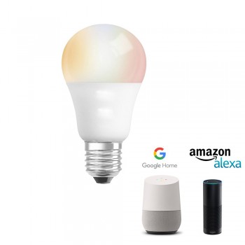 BOMBILLA SMART A60 E27 RGBWW 6W 230V COMPATIBLE CON GOOGLE HOME / ALEXA BOMBILLA SMART A60 E27 RGBWW 6W 230V COMPATIBLE CON GOOGLE HOME / ALEXA