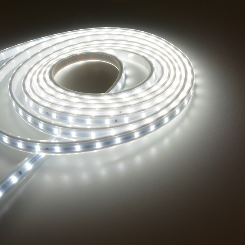 Comprar tira LED blanca IP65 230V para exterior rollo de 20 metros