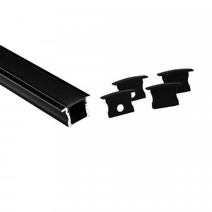 Perfil tira LED empotrable con difusor - Kit completo - 12,2x13mm - Tira LED ≤10mm - 2 metros