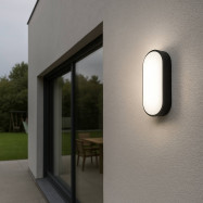 Plafón LED exterior ovalado...