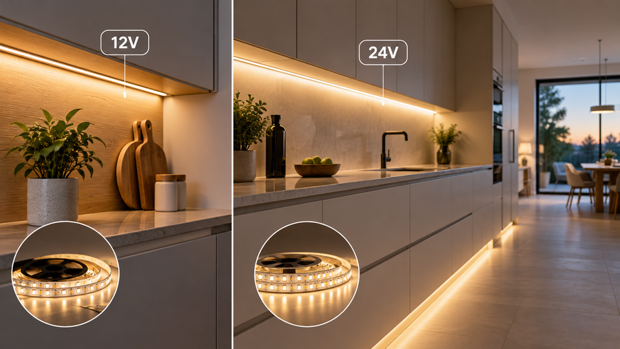 Tira LED 12V o 24V: guía para elegir