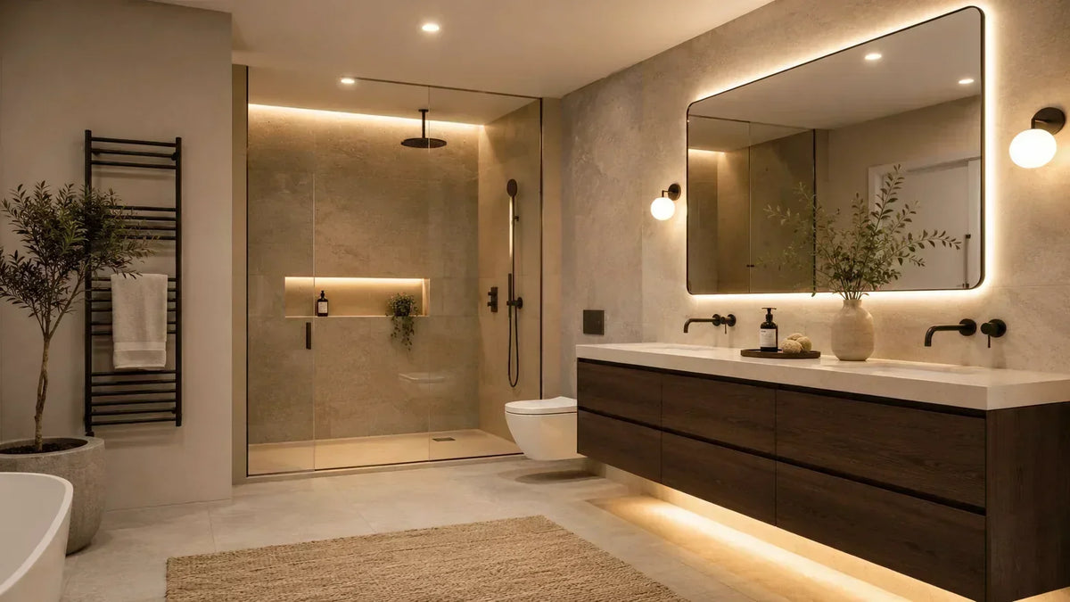 Cómo iluminar un baño: ideas, consejos y tipos de luz LED