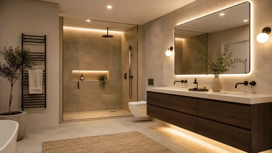 Cómo iluminar un baño: ideas, consejos y tipos de luz LED