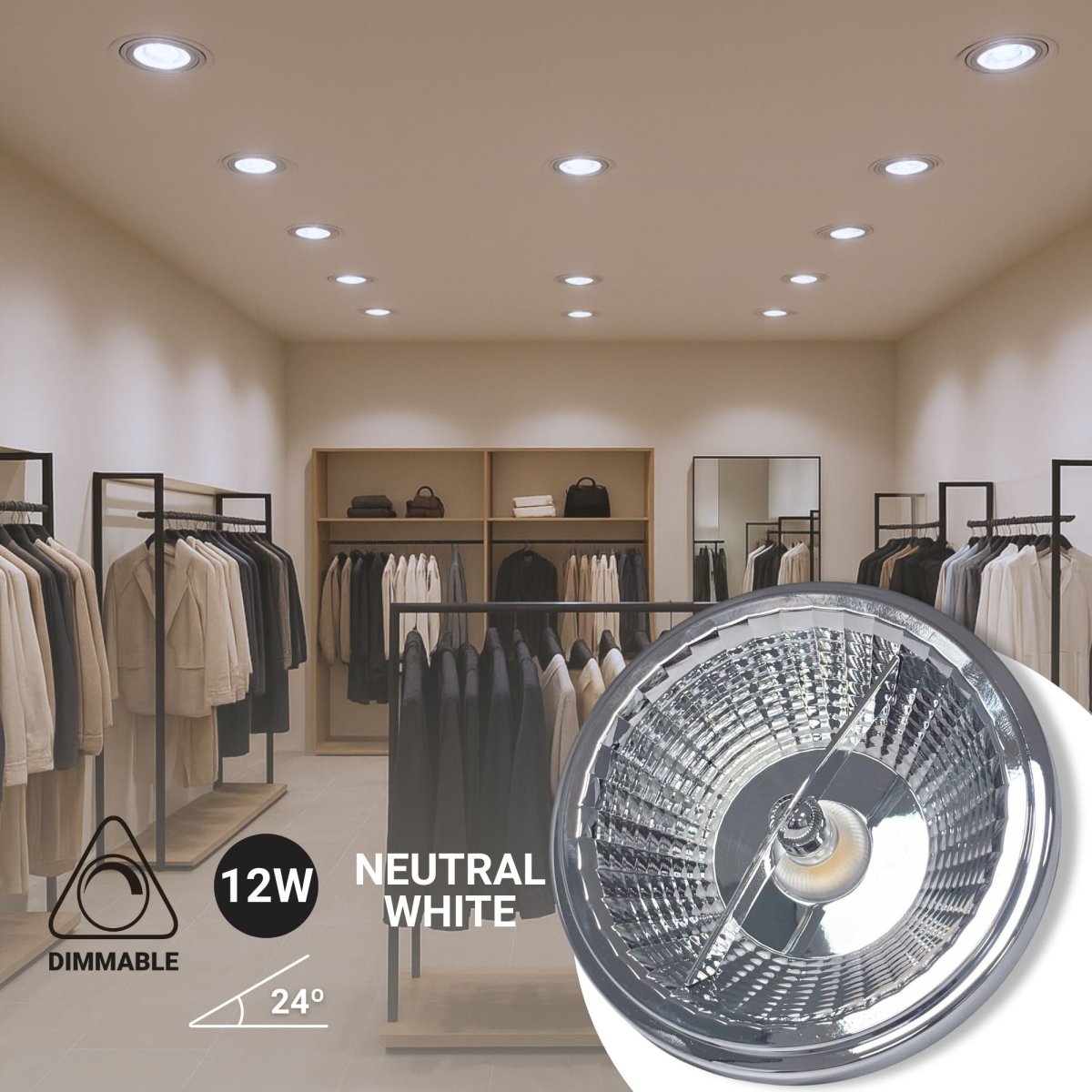 Bombilla LED Regulable - AR111 GU10 - 12W - 975lm - Barcelona Led-