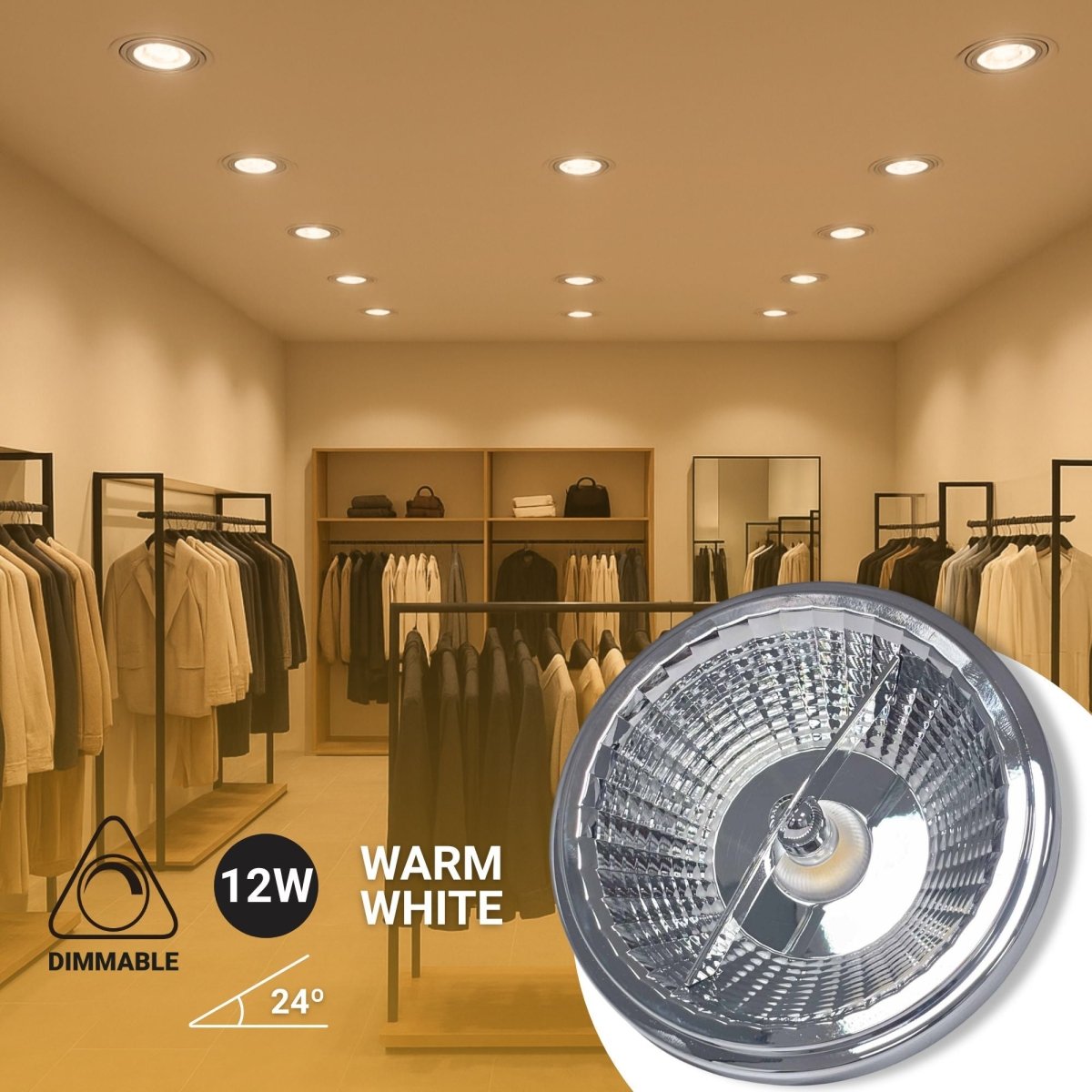 Bombilla LED Regulable - AR111 GU10 - 12W - 975lm - Barcelona Led-