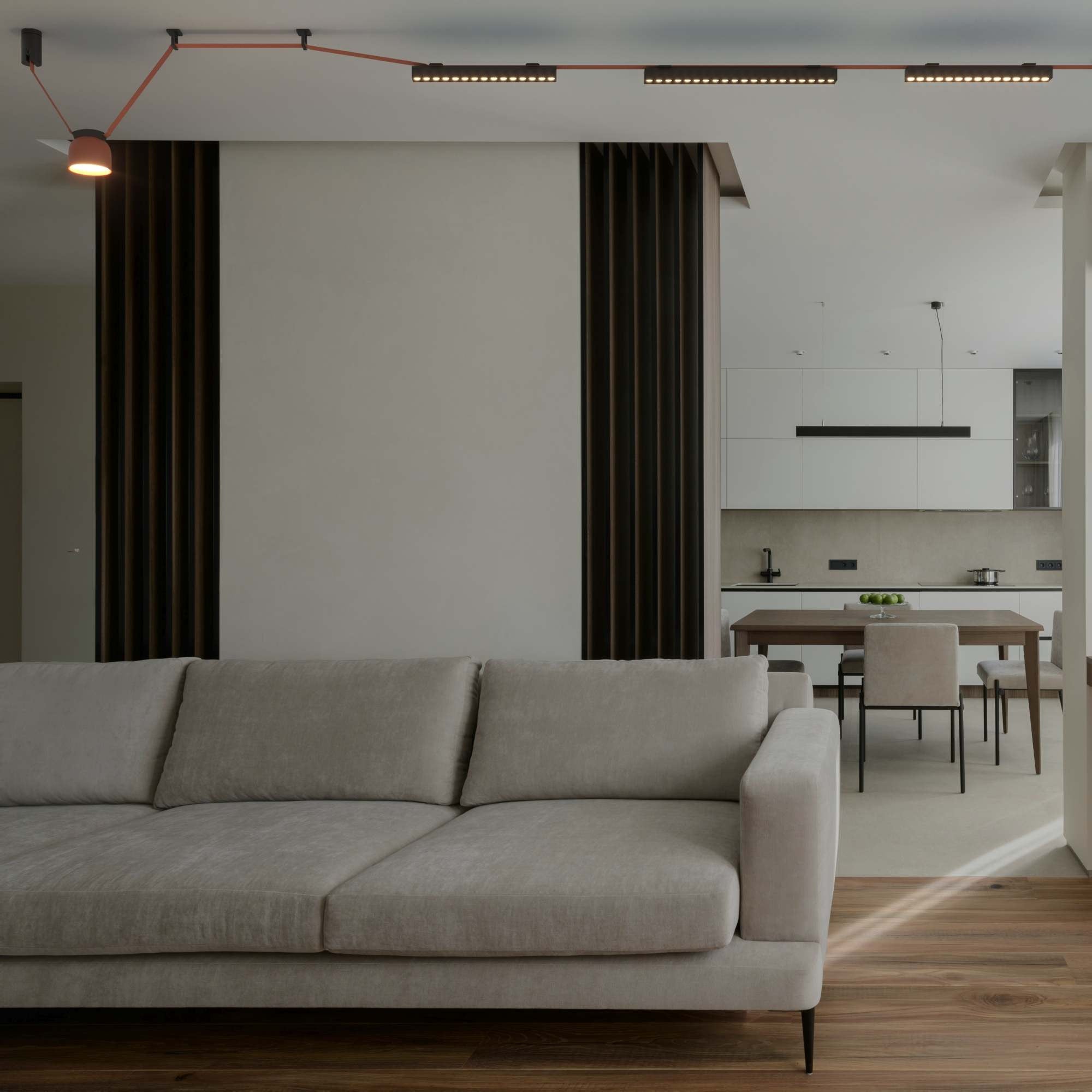 Lámpara lineal 400 para sistema "Axia" - 15W - 48V - Luz cálida (10)
