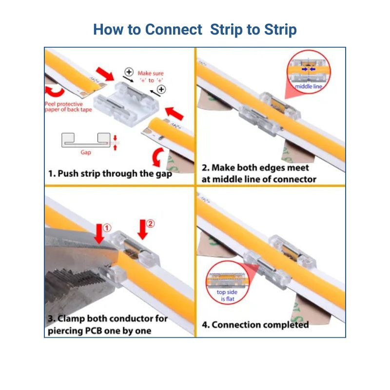 Conector tira a tira LED COB - CCT/RGB - 10mm - IP20 (1)