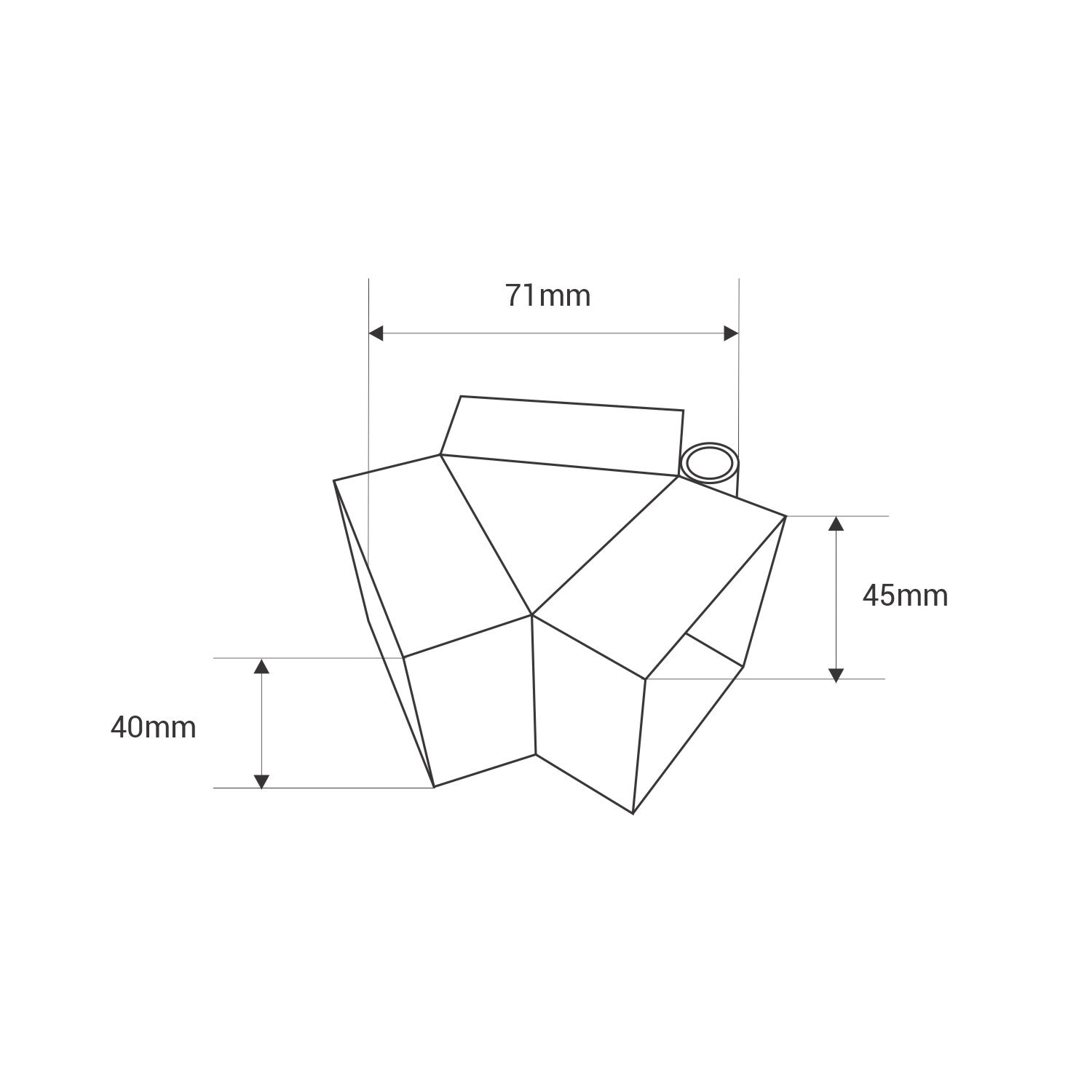 Conector en Y para hexágono - 4 cm (2)
