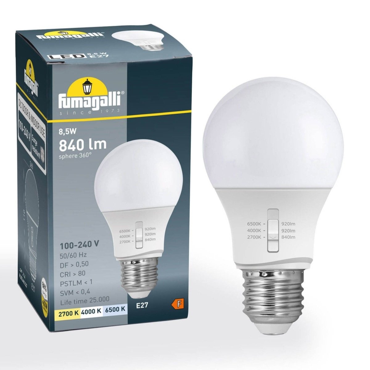 Estaca de jardín LED FUMAGALLI "VIRGILIO 250 SPIKE" - CCT - 8,5W - E27 A60 - Barcelona Led-