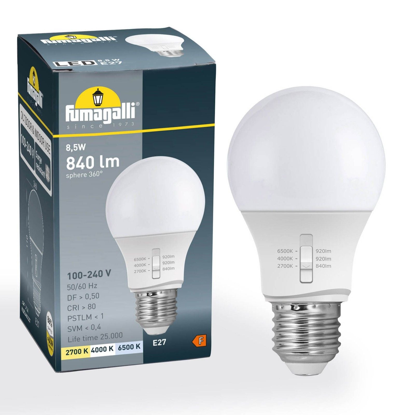 Bolardo para caminos FUMAGALLI "VIRGILIO 800" - CCT - 8,5W - E27 A60 (3)