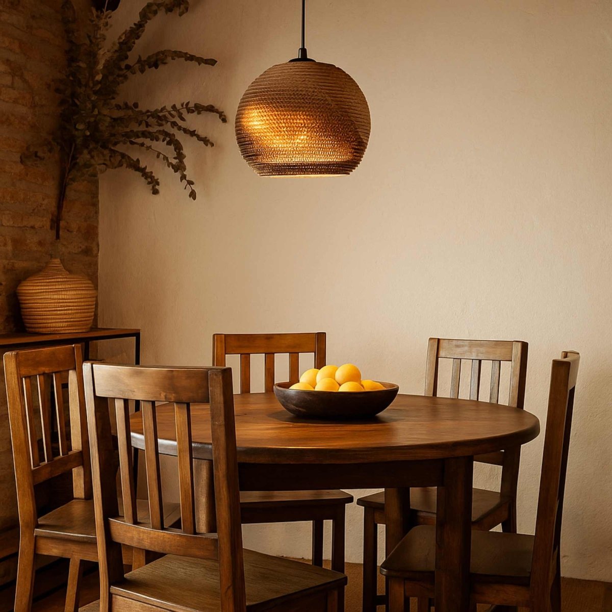 Lámpara colgante de cartón corrugado "ANIDA" - E27 - Barcelona Led-Decoración