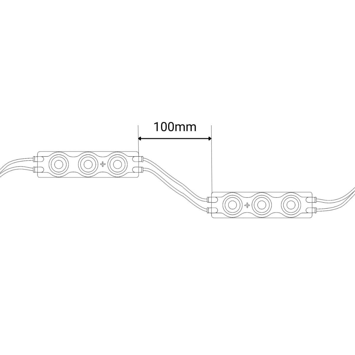 Módulo LED monocolor para rótulos - 3W - 220V AC - IP65 - 16º - Barcelona Led-
