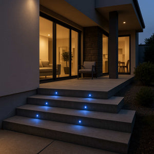 Baliza LED empotrable en suelo 0,5W - 12V DC - IP67 - Ø60mm (10)