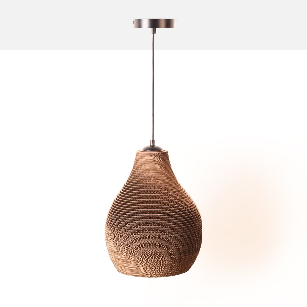Lámpara colgante de cartón corrugado "ONDARA" - E27 - Barcelona Led-Decoración