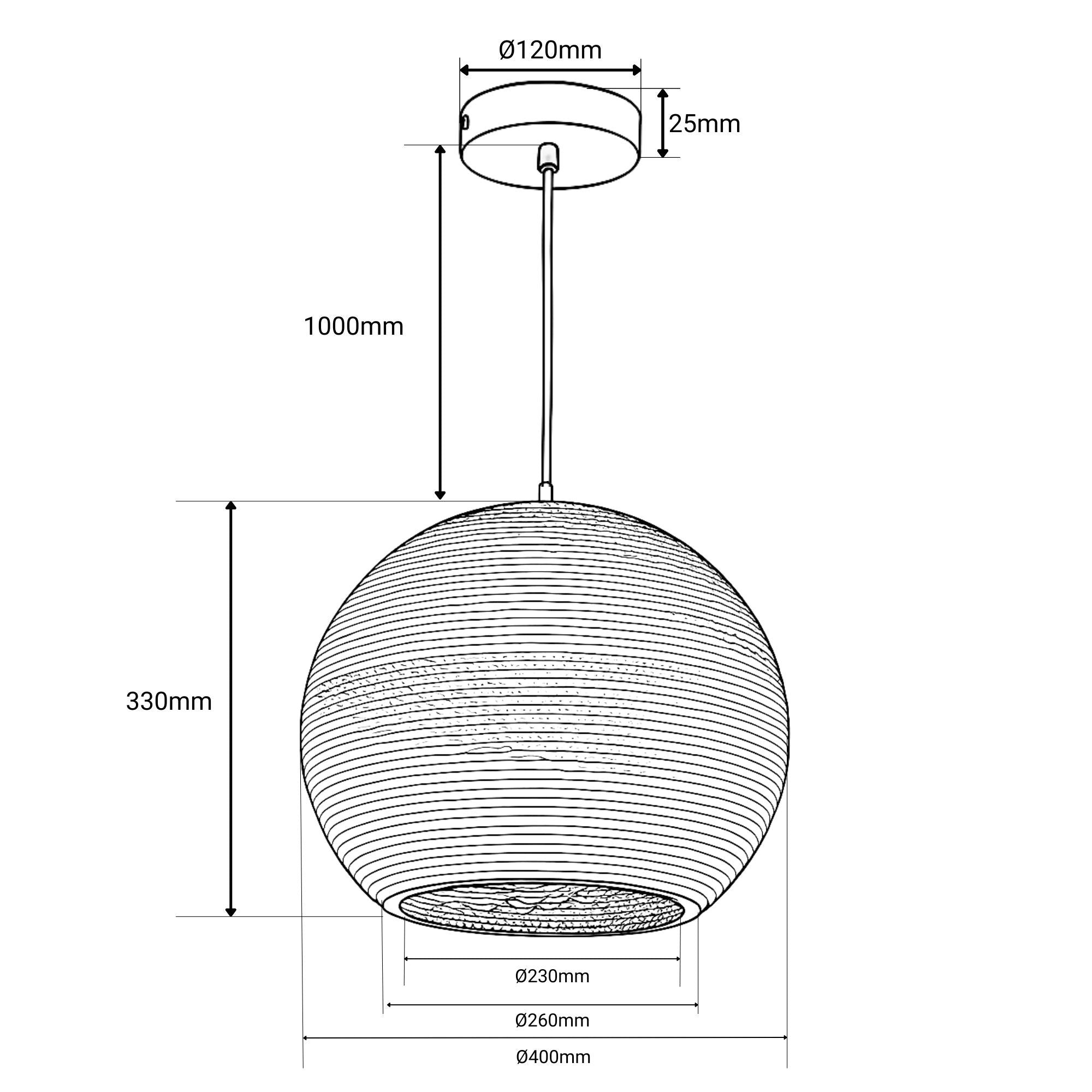 Lámpara colgante de cartón corrugado "ANIDA" - E27 (35)