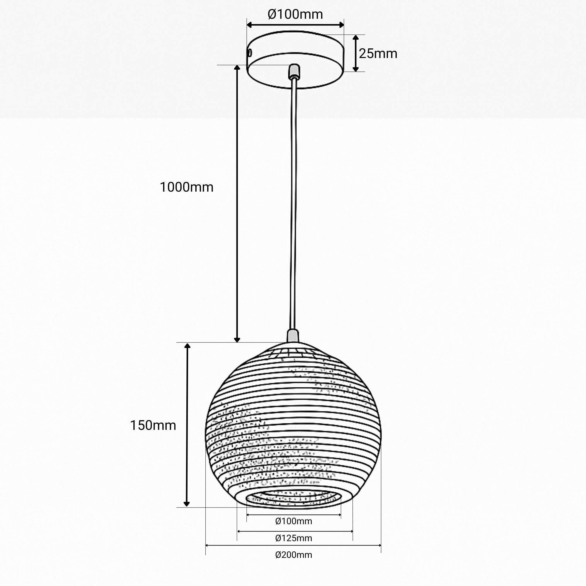 Lámpara colgante de cartón corrugado "ANIDA" - E27 (36)